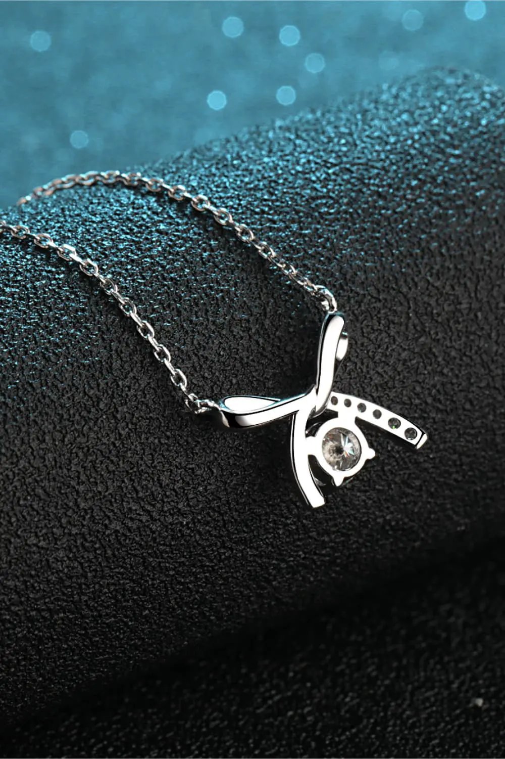 Moissanite 925 Sterling Silver Necklace by Partner Label