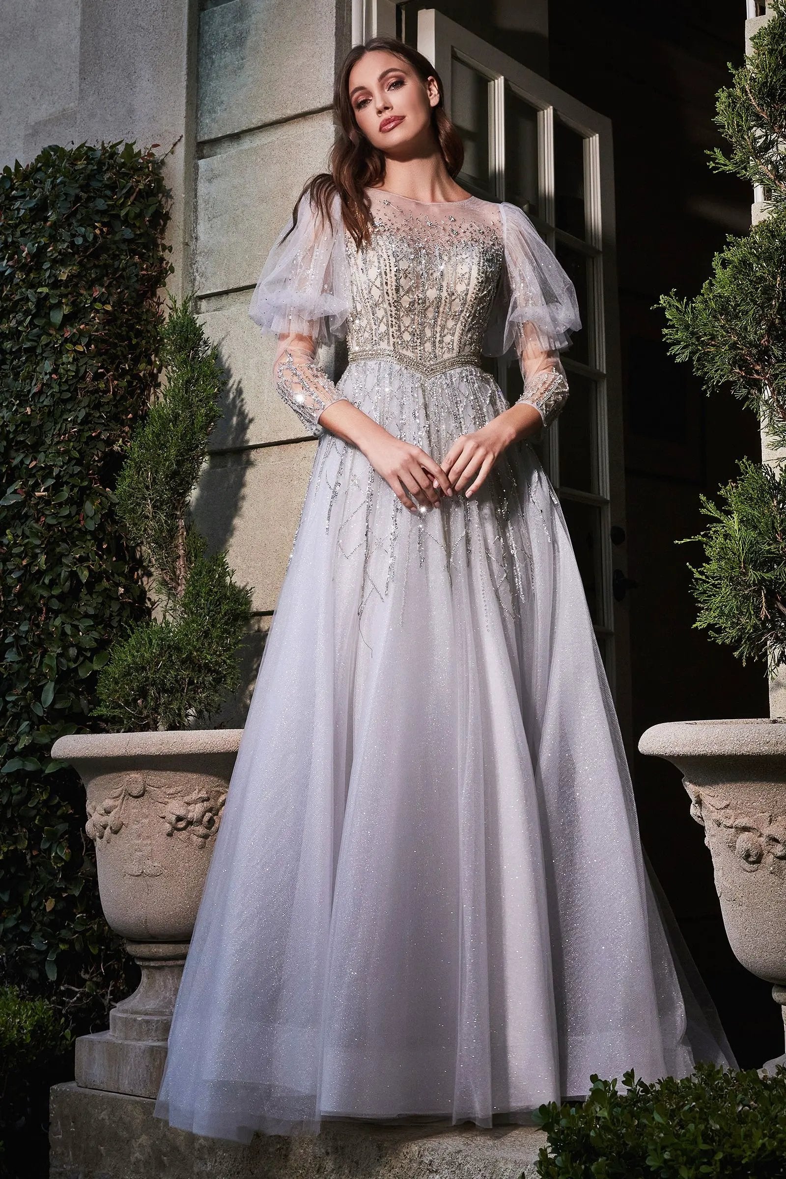 Puff Sleeve Ball Gown by Tux-USA