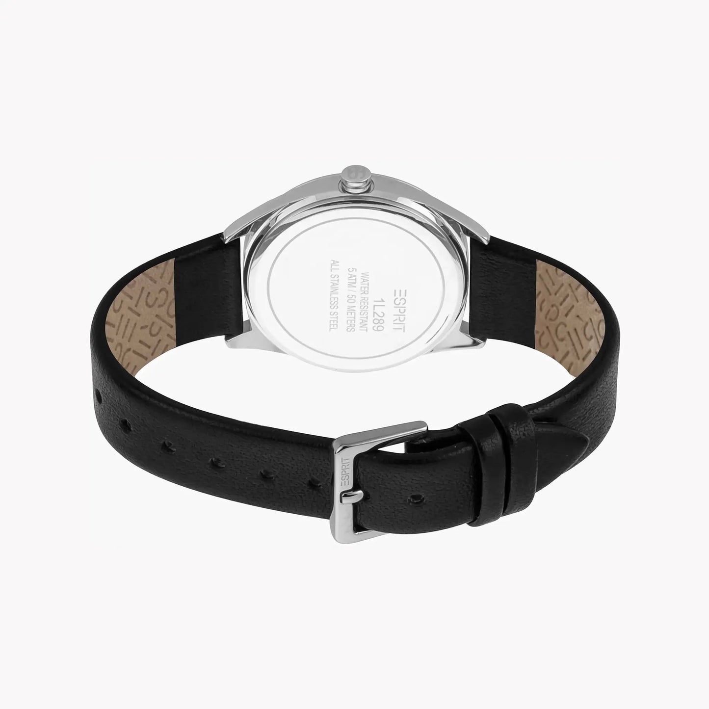 Esprit Women's Black Leather Watch, Black Dial | Es1l003m0015 by ESPRIT