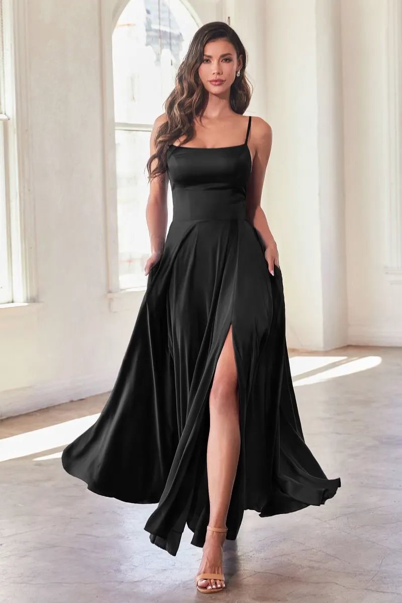 Satin A-Line Gown by Tux-USA