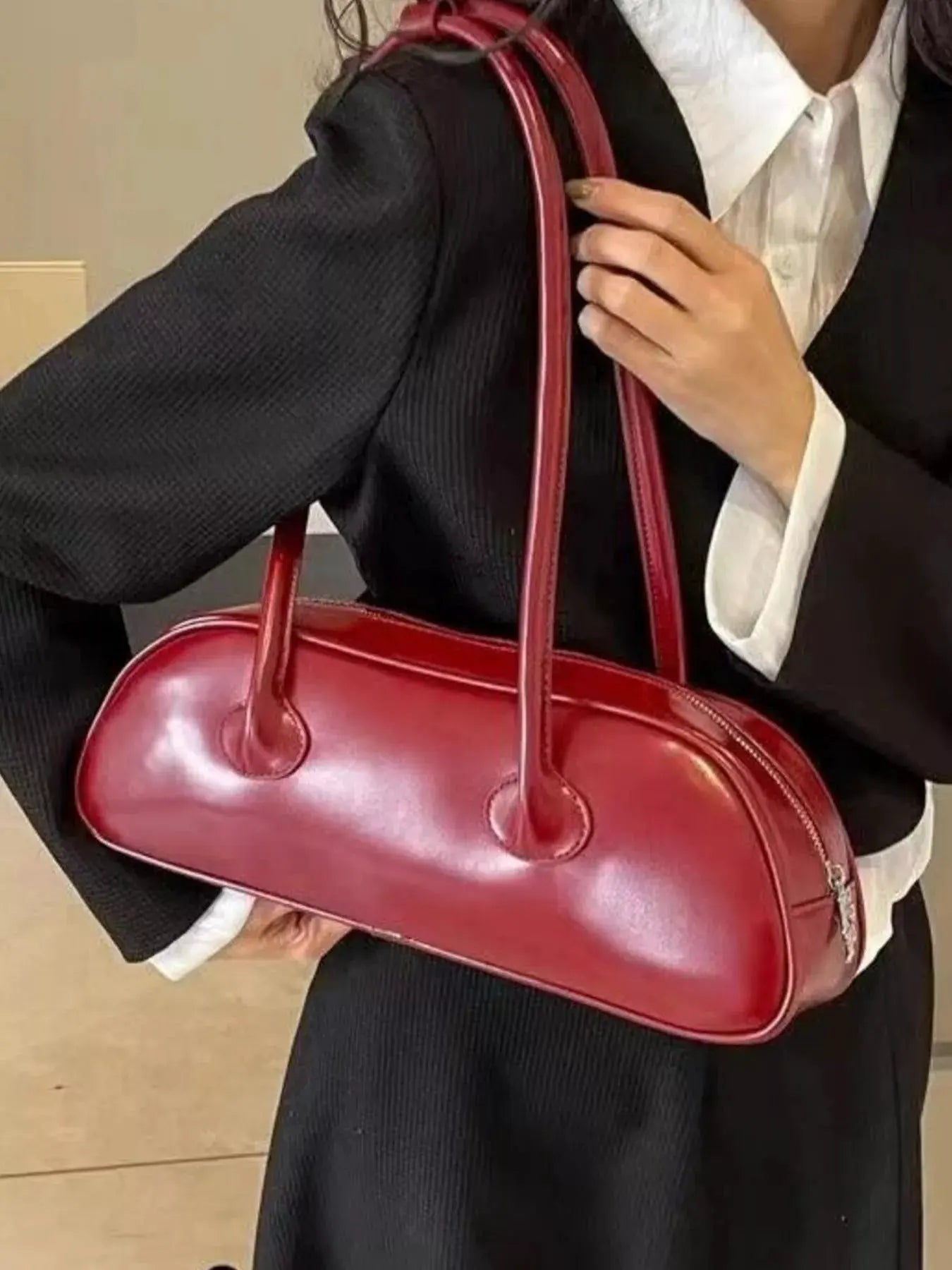 Retro Style Leather Shoulder Bag by Partner Label