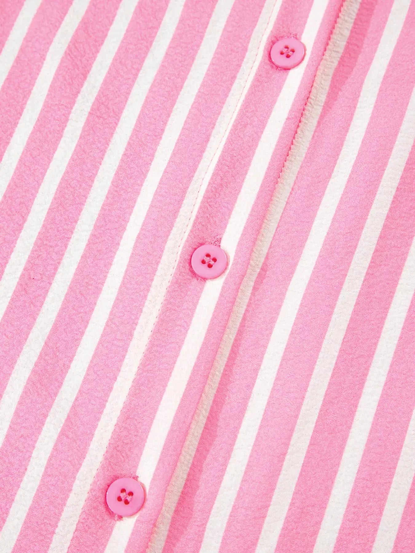 Stripe Buttoned Front Long Sleeve Top and Pants 2 Piece Sleepwear by Partner Label