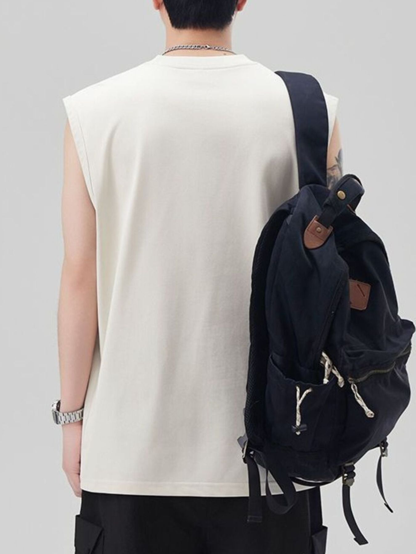 Men's Plus Size Round Neck Tank by Partner Label