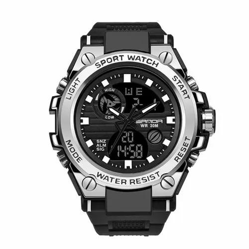 Outdoor Sports Dual Display Movement Electronic Watch by Maroon Asteria