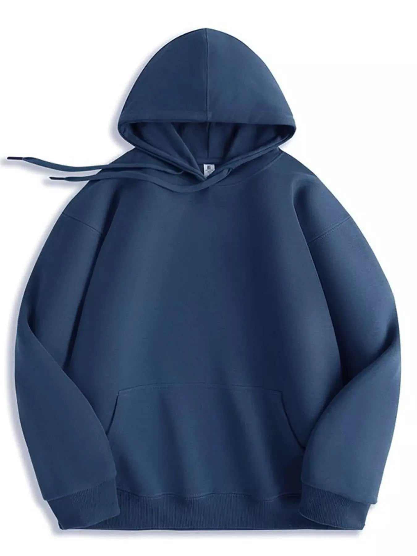 Men's Full Size Solid Color Casual Hoodie Plus Size by Trendsi