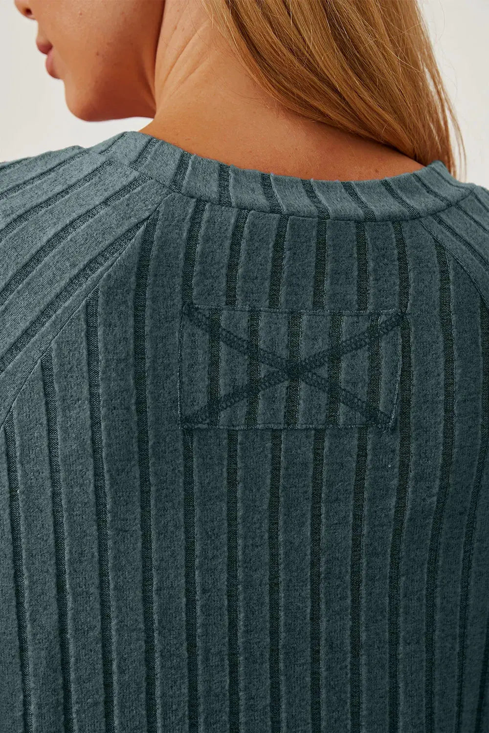 Basic Bae Full Size Ribbed Thumbhole Sleeve T-Shirt by Basic Bae