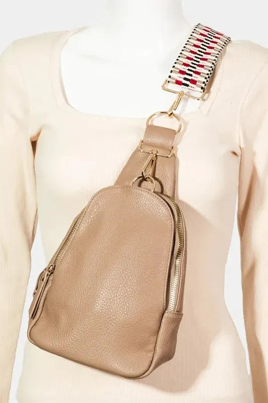 Fame Single Strap Faux Leather Sing Bag by Fame