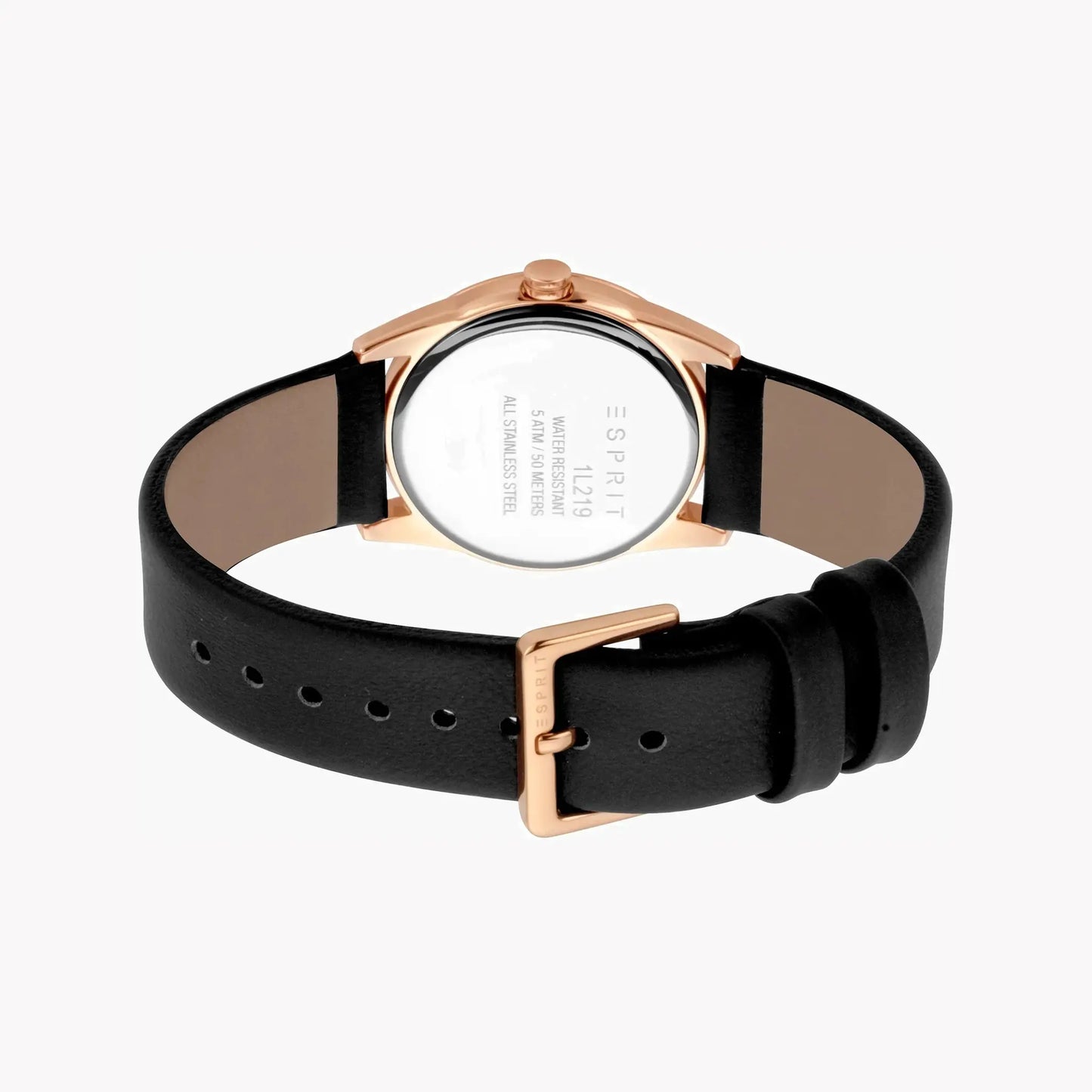 Esprit Women's Black Leather Watch, Black Dial | Es1l175m0015 by ESPRIT