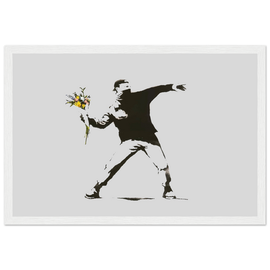 Banksy Flower Thrower artwork poster by Art-O-Rama Shop