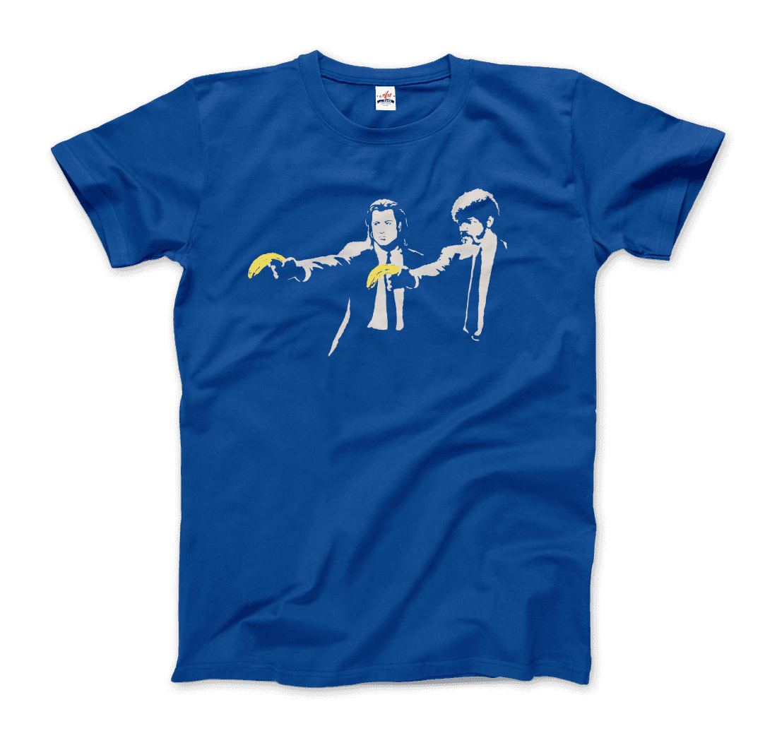 Banksy Pulp Fiction street art t-shirt by Art-O-Rama Shop