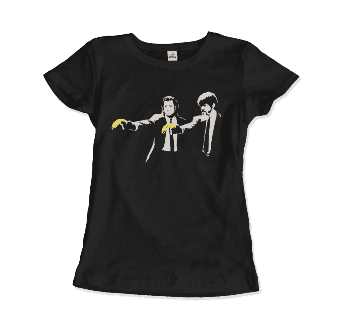 Banksy Pulp Fiction street art t-shirt by Art-O-Rama Shop