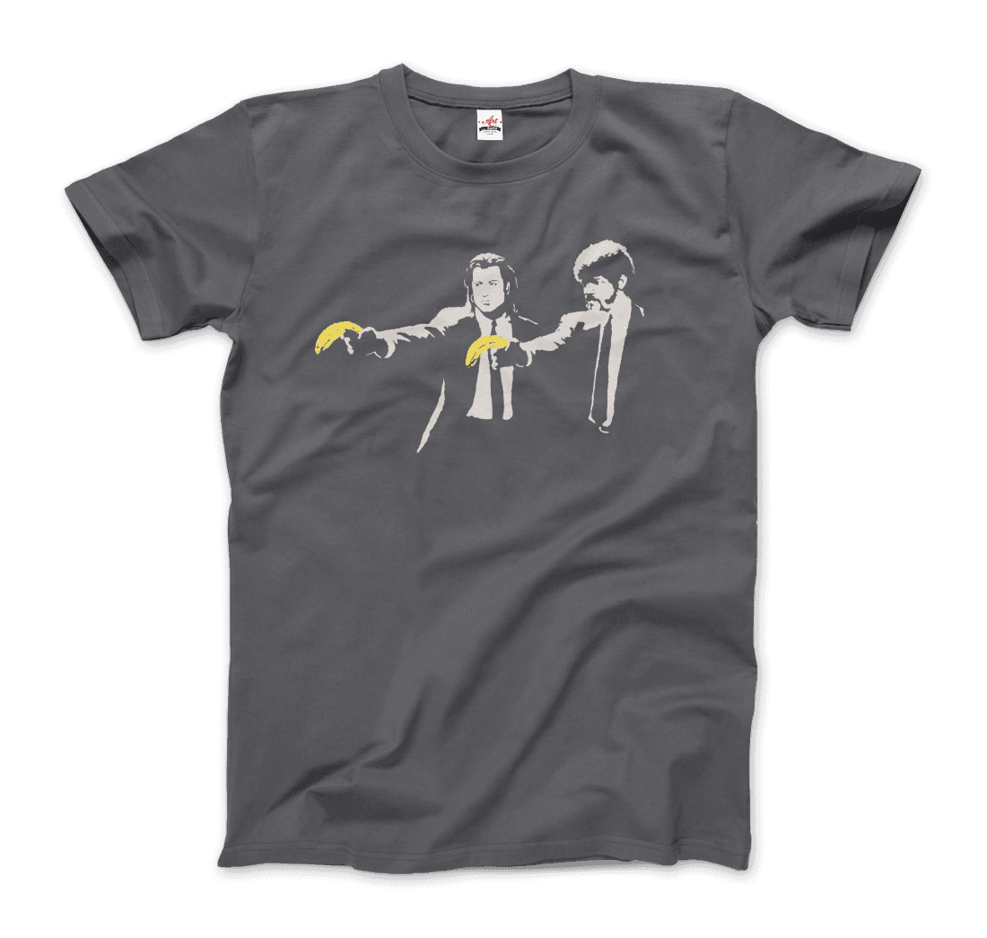 Banksy Pulp Fiction street art t-shirt by Art-O-Rama Shop