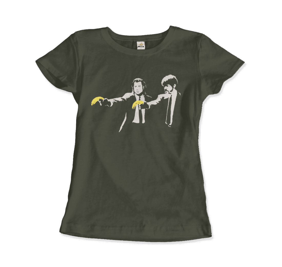 Banksy Pulp Fiction street art t-shirt by Art-O-Rama Shop