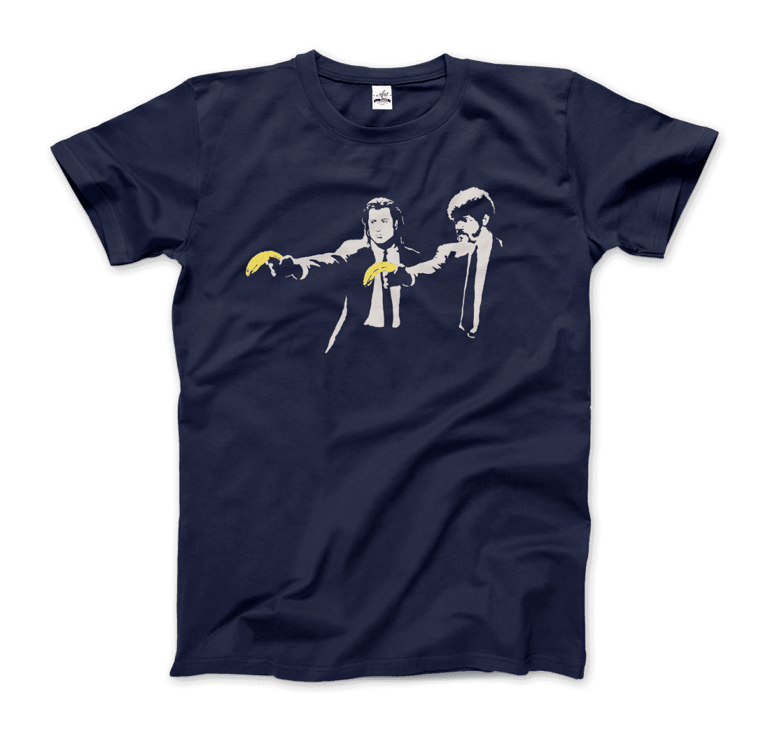 Banksy Pulp Fiction street art t-shirt by Art-O-Rama Shop