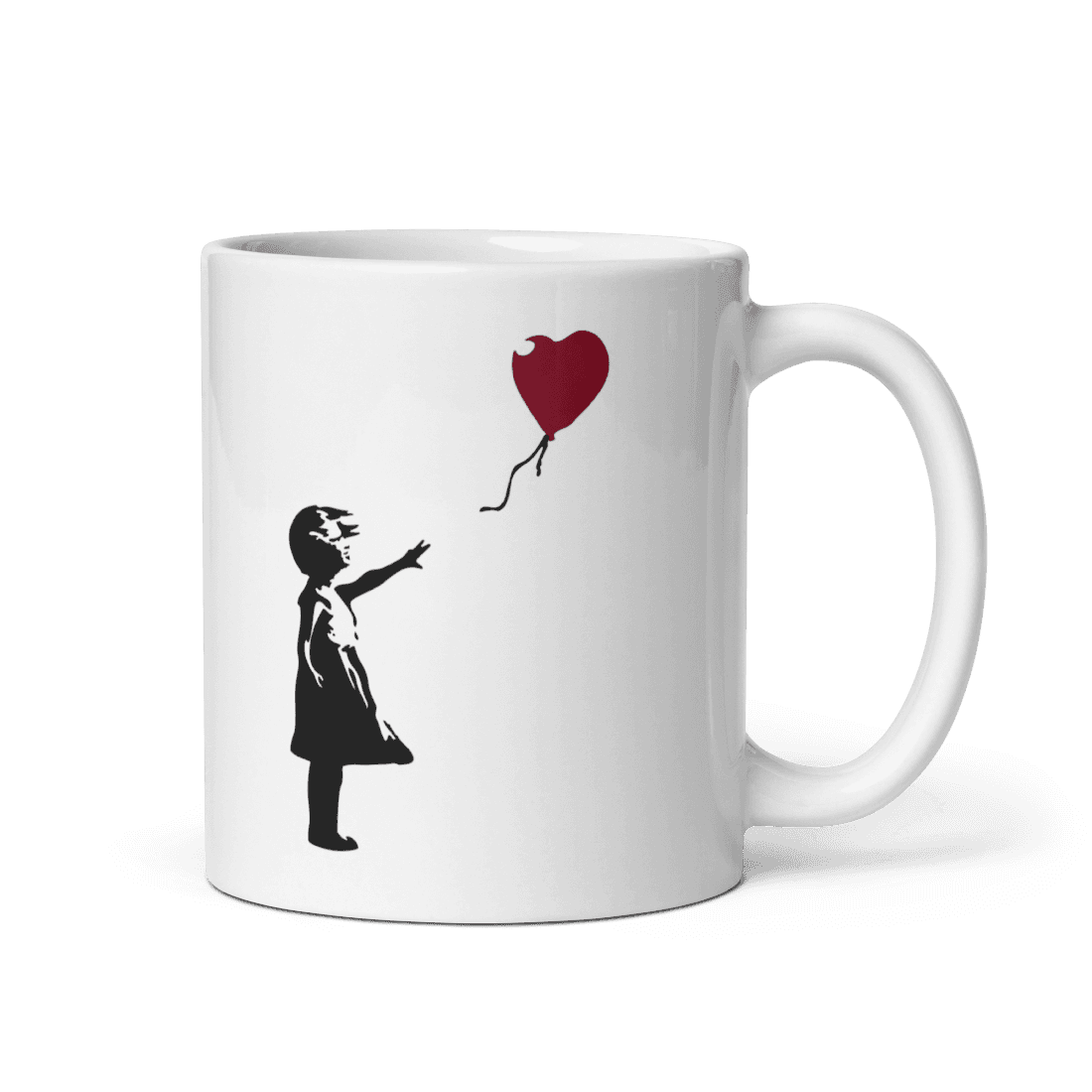 Banksy The Girl with a Red Balloon Artwork Mug by Art-O-Rama Shop