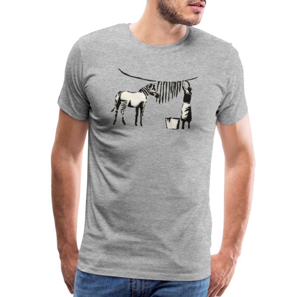 Banksy Zebra Stripes artwork t-shirt by Art-O-Rama Shop
