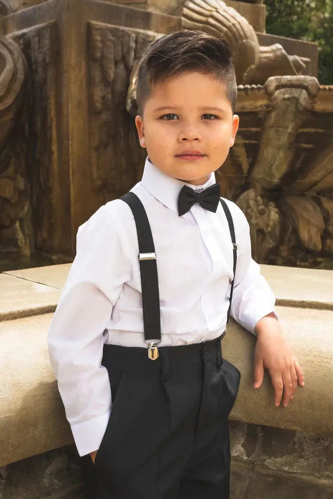 Kids 4 Piece Barn Wedding Set Classic Fit No Pleats Shirt Sand by Tux-USA