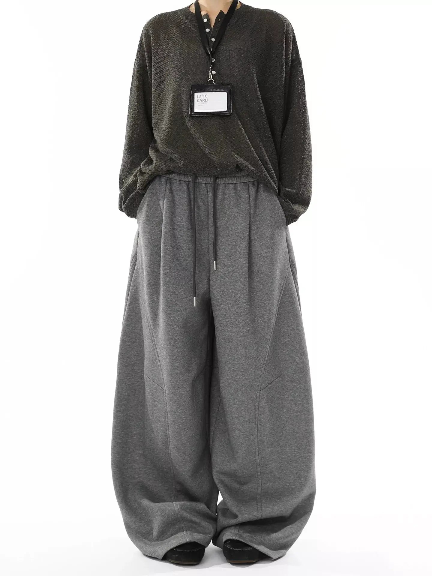 Men's Wide Leg Drawstring Pants by Partner Label
