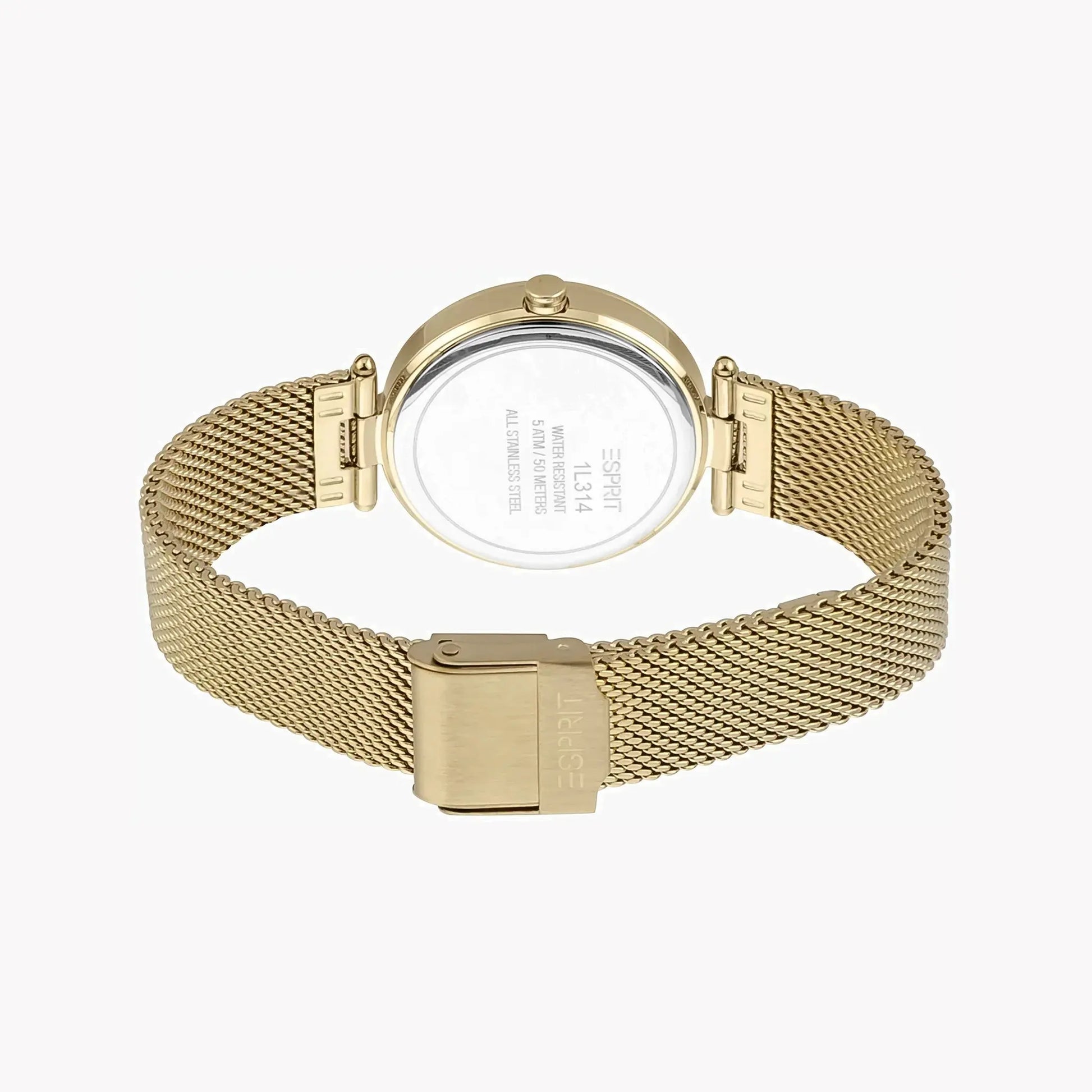 Esprit Women's Gold Stainless Steel Watch, Silver Dial | Es1g133m0045 by ESPRIT