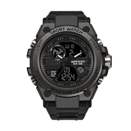 Outdoor Sports Dual Display Movement Electronic Watch by Maroon Asteria