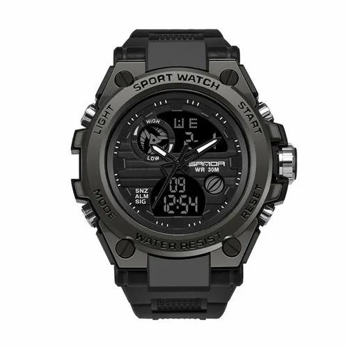 Outdoor Sports Dual Display Movement Electronic Watch by Maroon Asteria