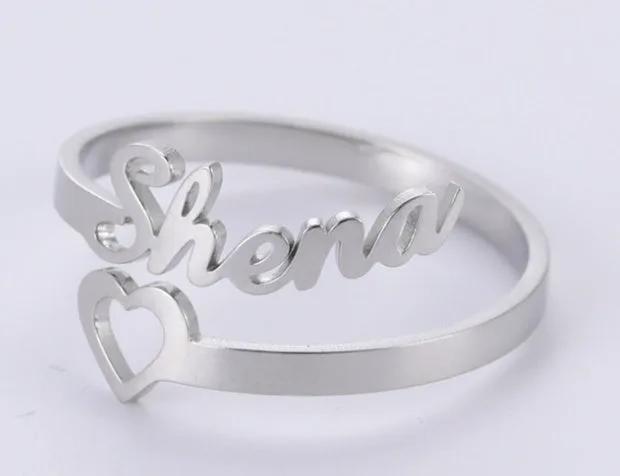 Adjustable Custom Name Stainless Steel Custom Ring by Beautiful Legend Store