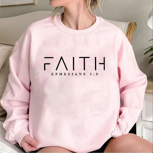 Trendy Faith Sweatshirt Bible Verse Shirt Christian Clothing by Maiden-Art