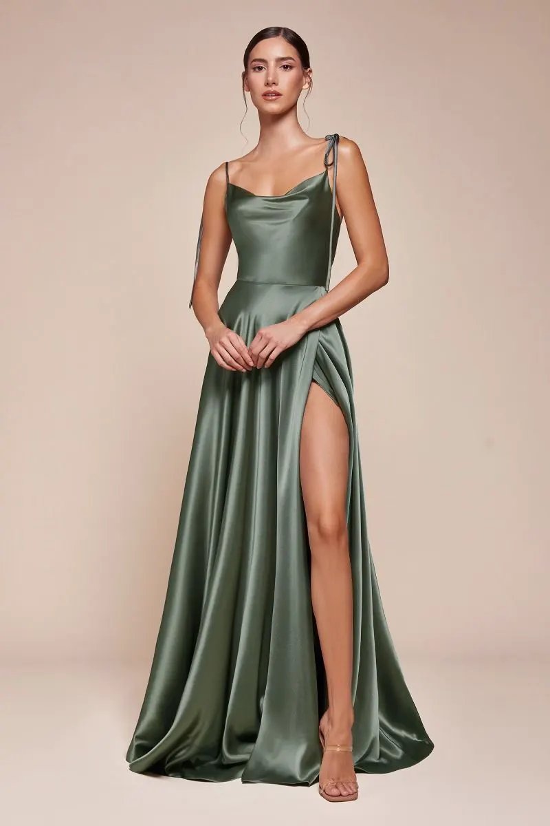Satin A-Line Dress by Partner Label