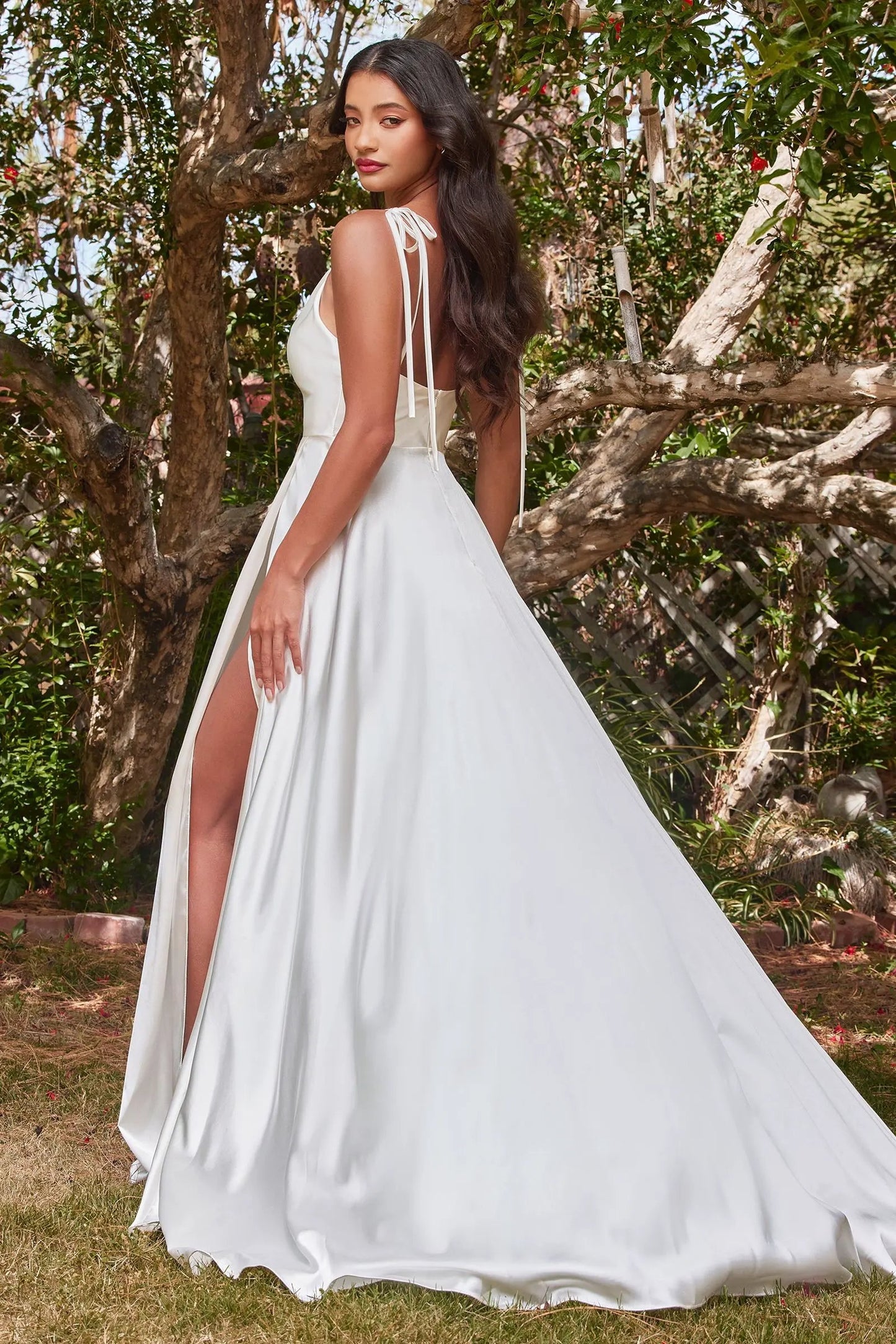 Ravishing Cowl A-Line Satin Gown by Tux-USA