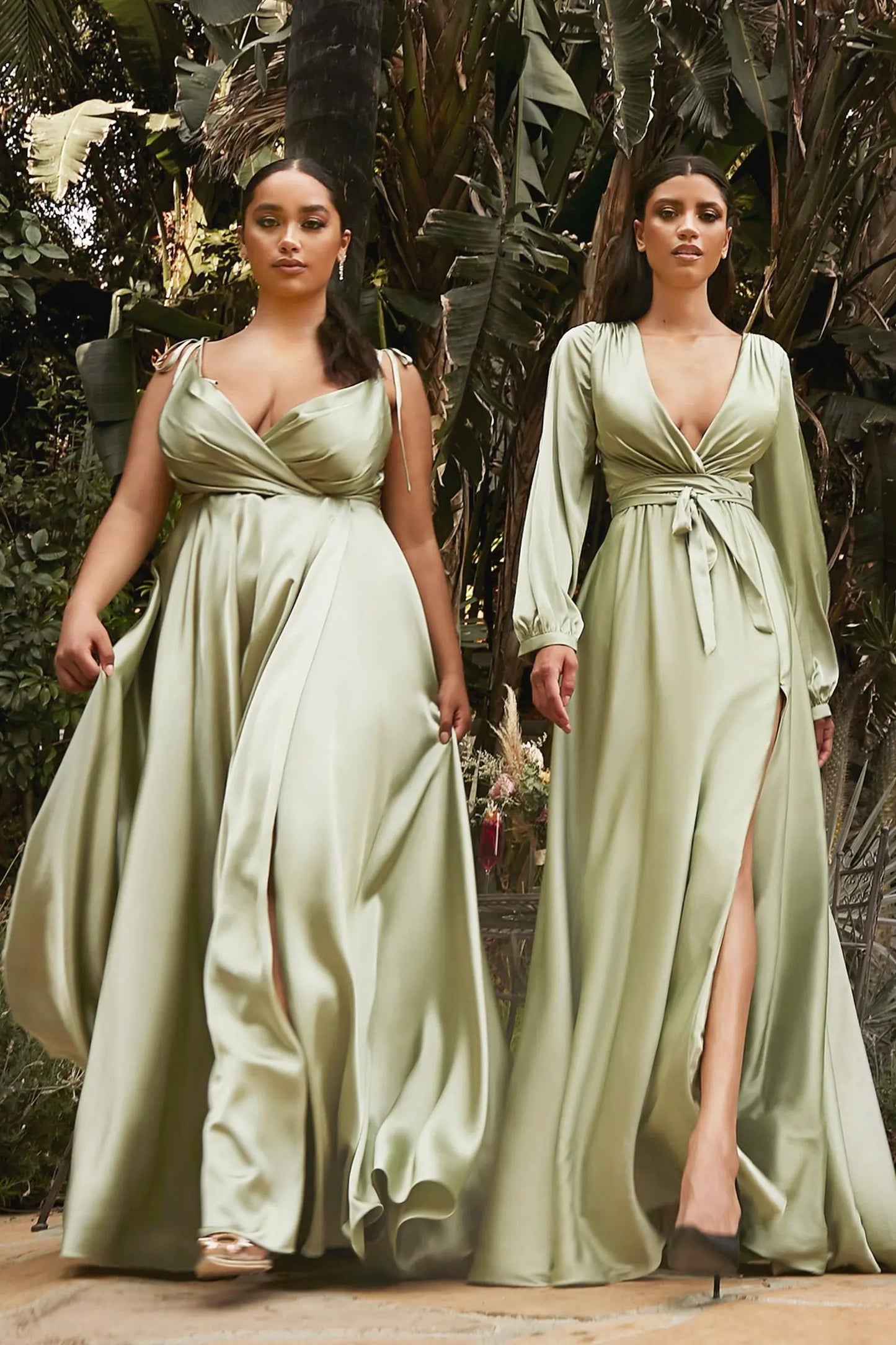 Flowy Satin A-Line Gown by Tux-USA