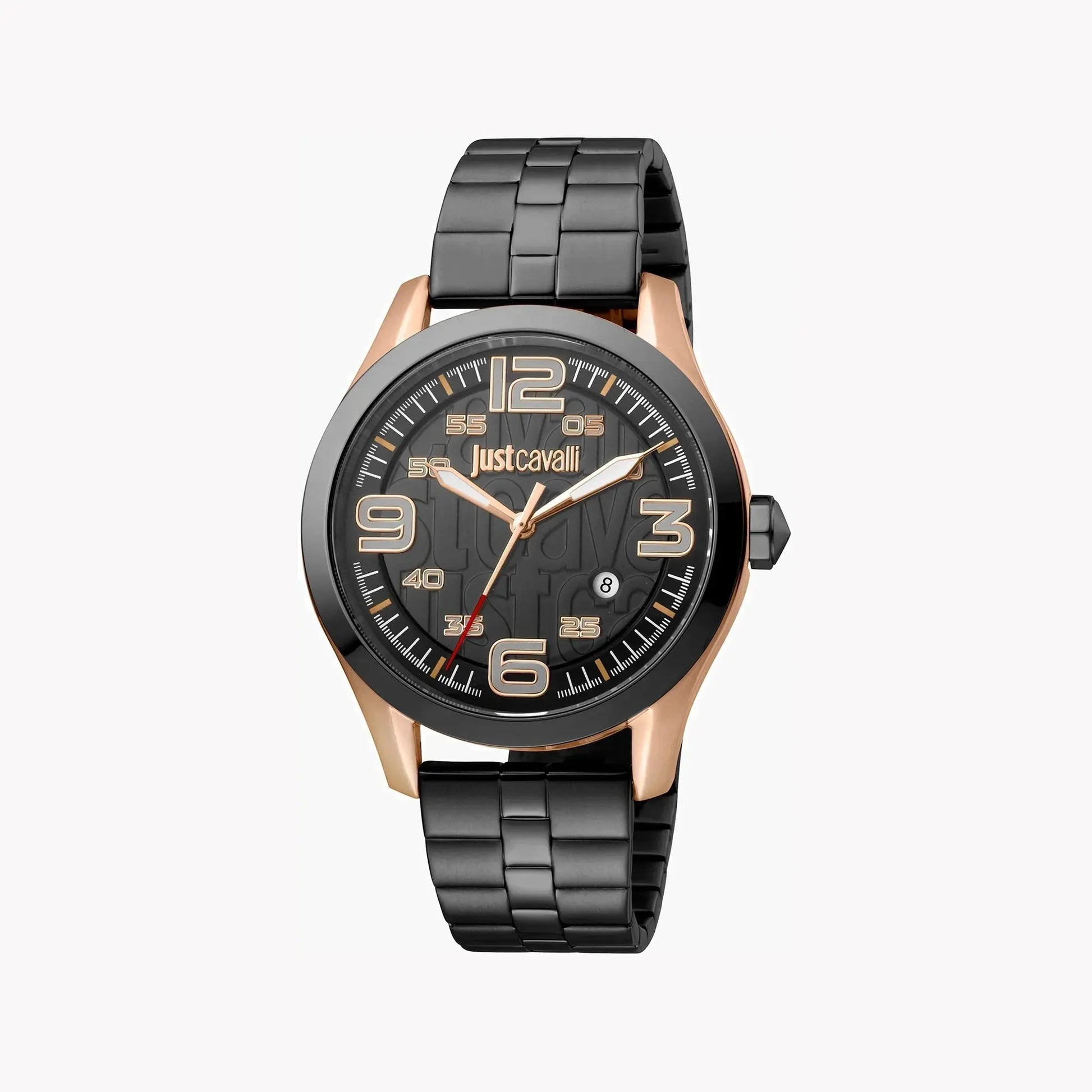 Just Cavalli Men's Black Stainless Steel Watch, Gray Dial | Jc1g108m0085 by JUST CAVALLI