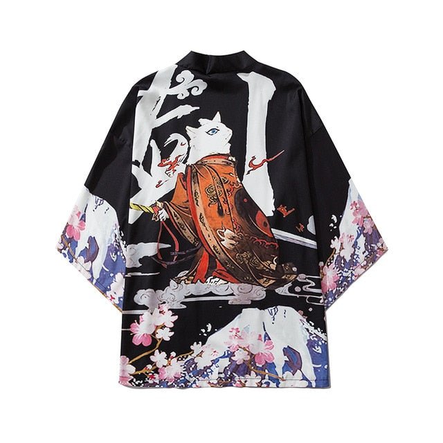 Beauty Samurai Traditional Kimono Japanese Anime Clothes Cardigan Cosplay Men Women Yukata Female Shirt Blouse-13