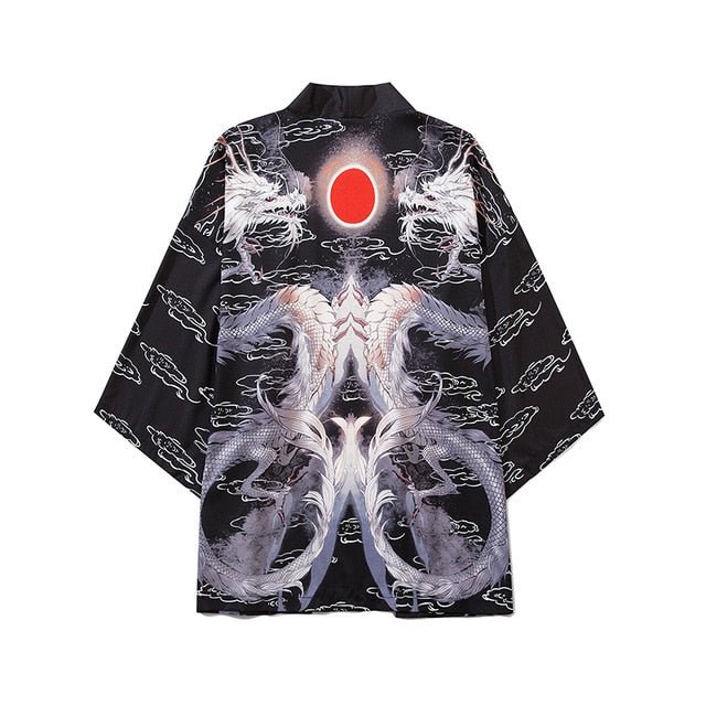 Beauty Samurai Traditional Kimono Japanese Anime Clothes Cardigan Cosplay Men Women Yukata Female Shirt Blouse-0