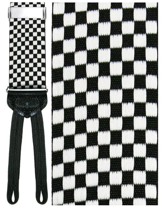 "Bergamo Checkered" Suspenders 1.5"Width by Tux-USA