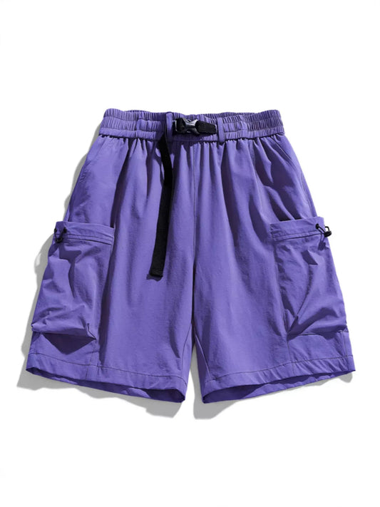 Men's Plus Size Drawstring Cargo Shorts by Trendsi