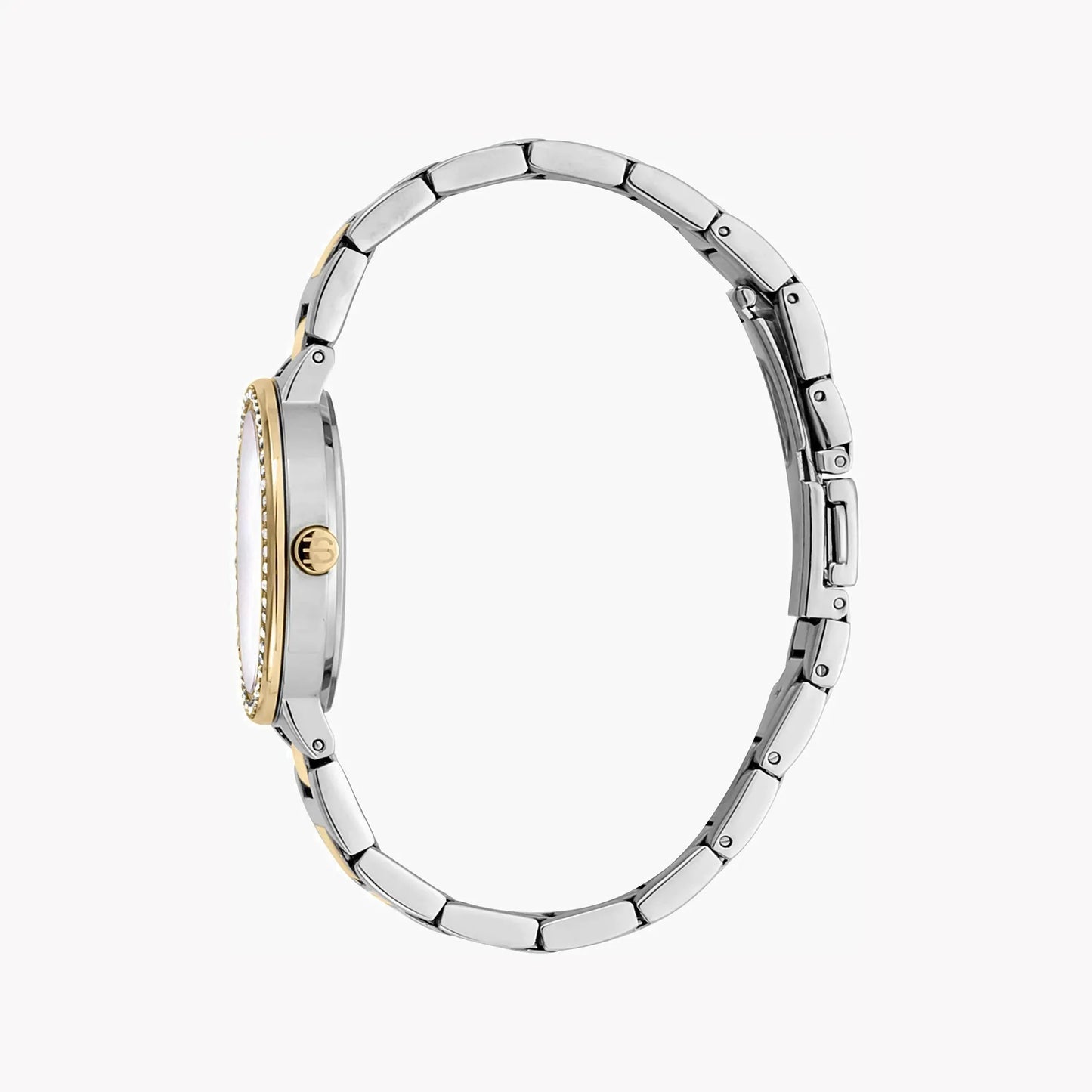 Esprit Women's Silver & Gold Watch, White Mother Of Pearls Dial | Es1l198m0025 by ESPRIT