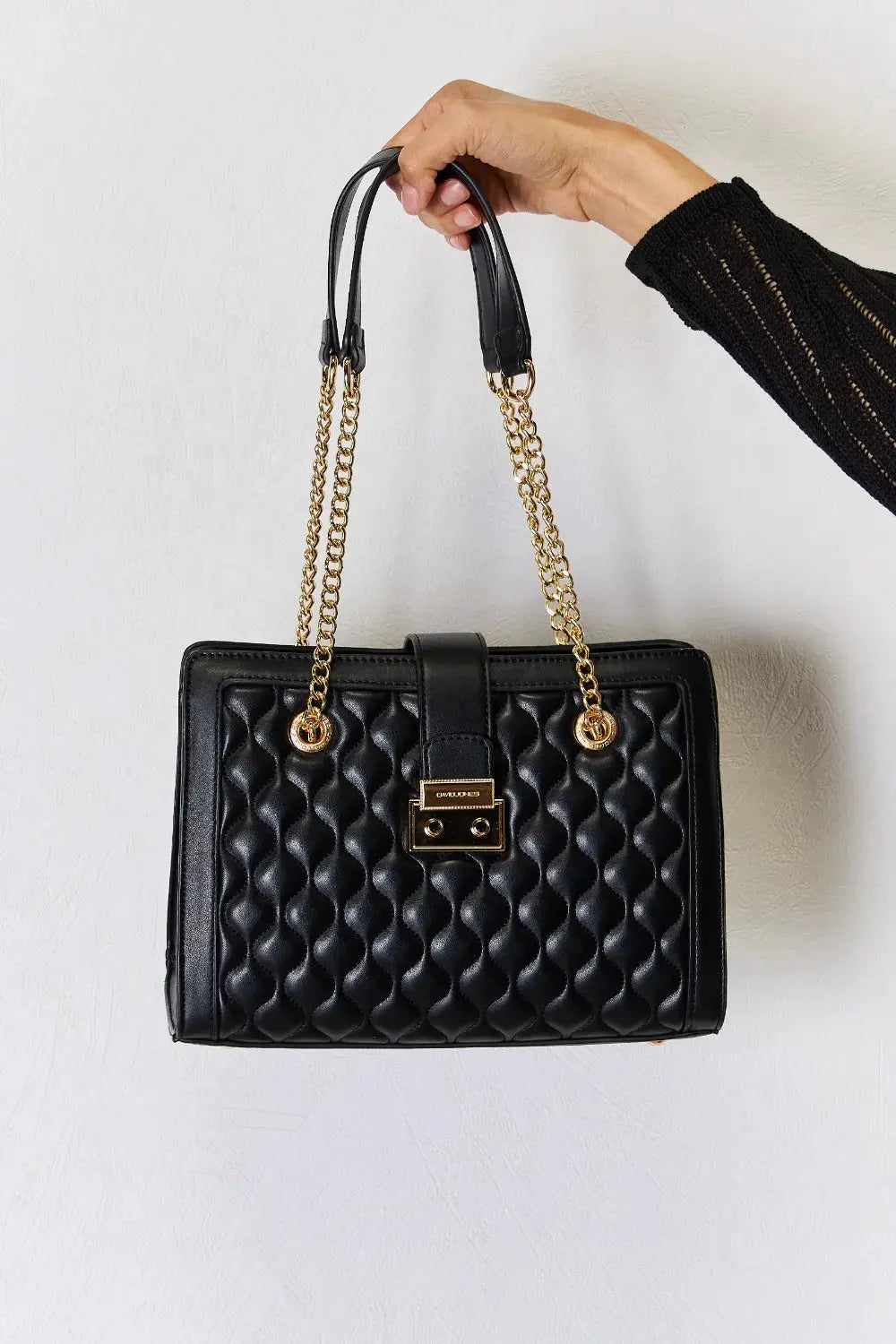 David Jones Quilted PU Leather Handbag by Partner Label