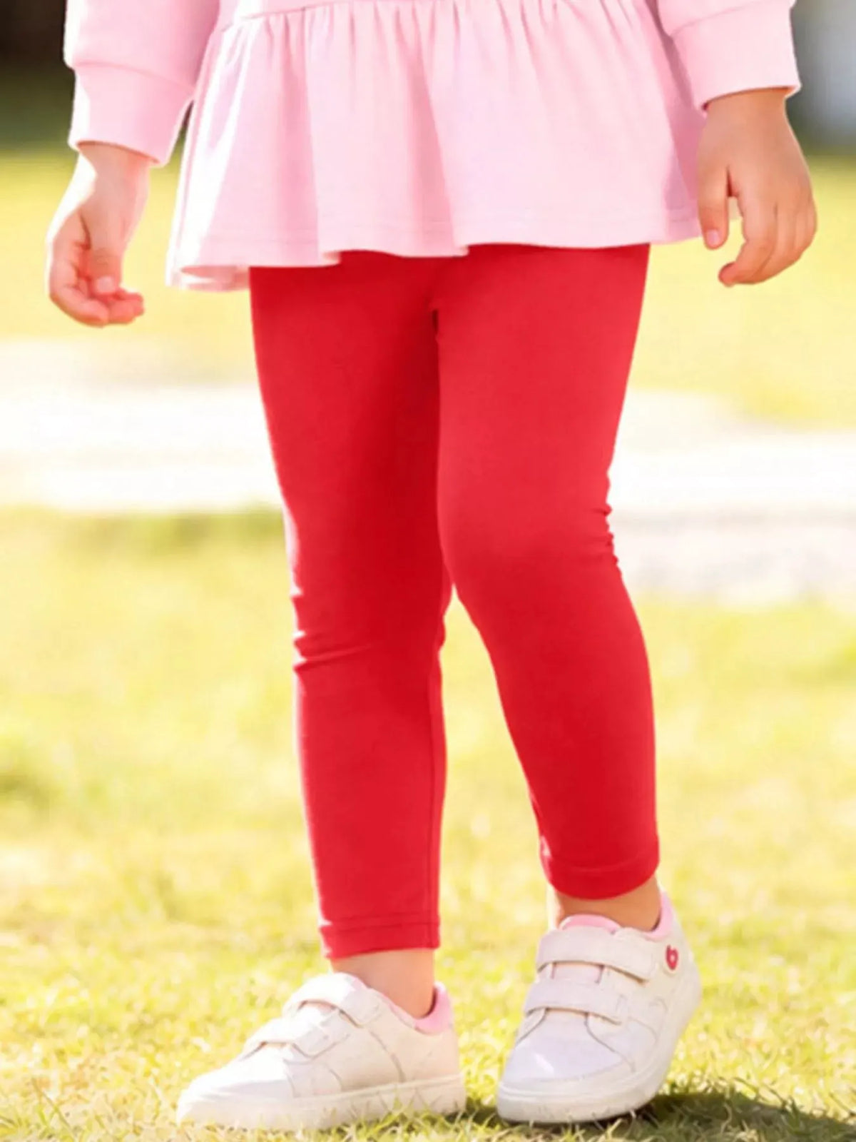 Children's Cherry Peplum Top and Leggings Set by Trendsi