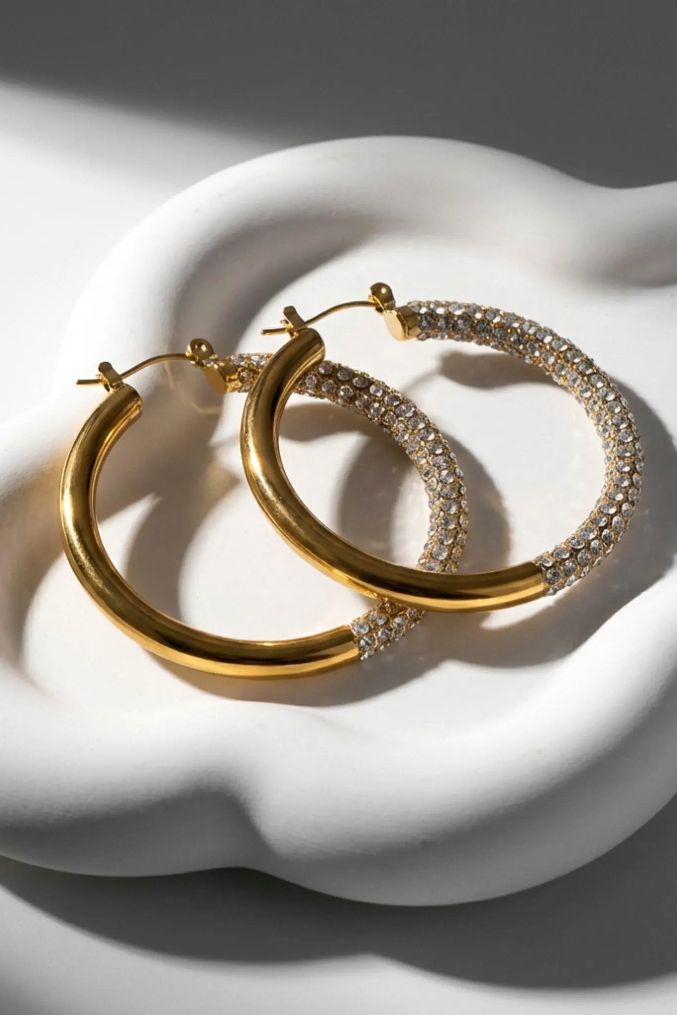 Bianca Waterproof Crystal Hoop Earring by Akalia