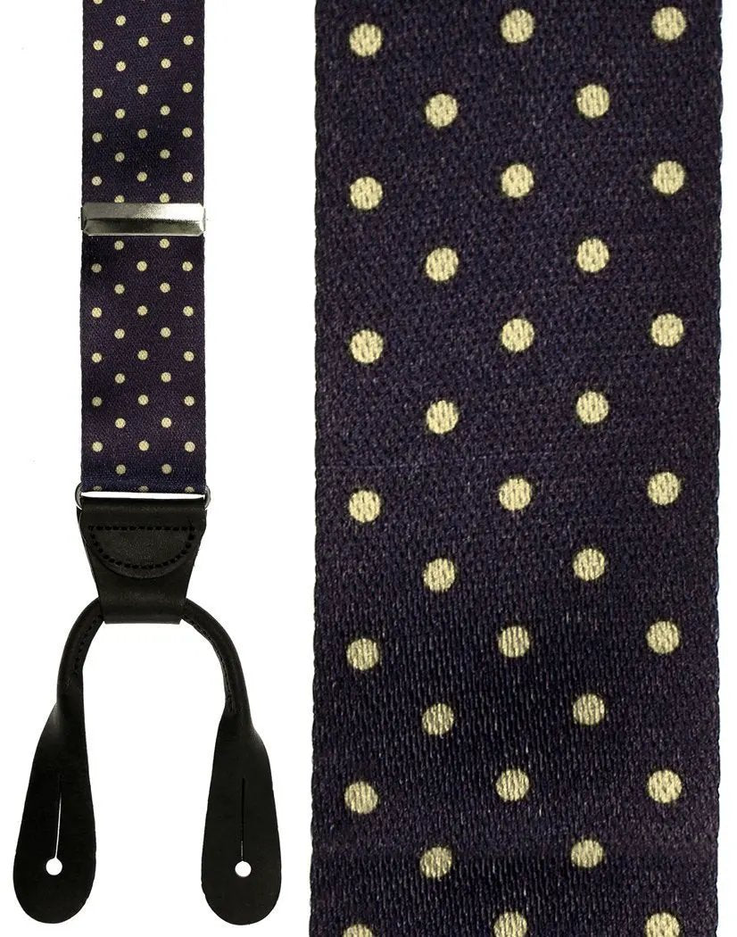 "Manhattan" Dots Suspenders 1.5"Width by Tux-USA