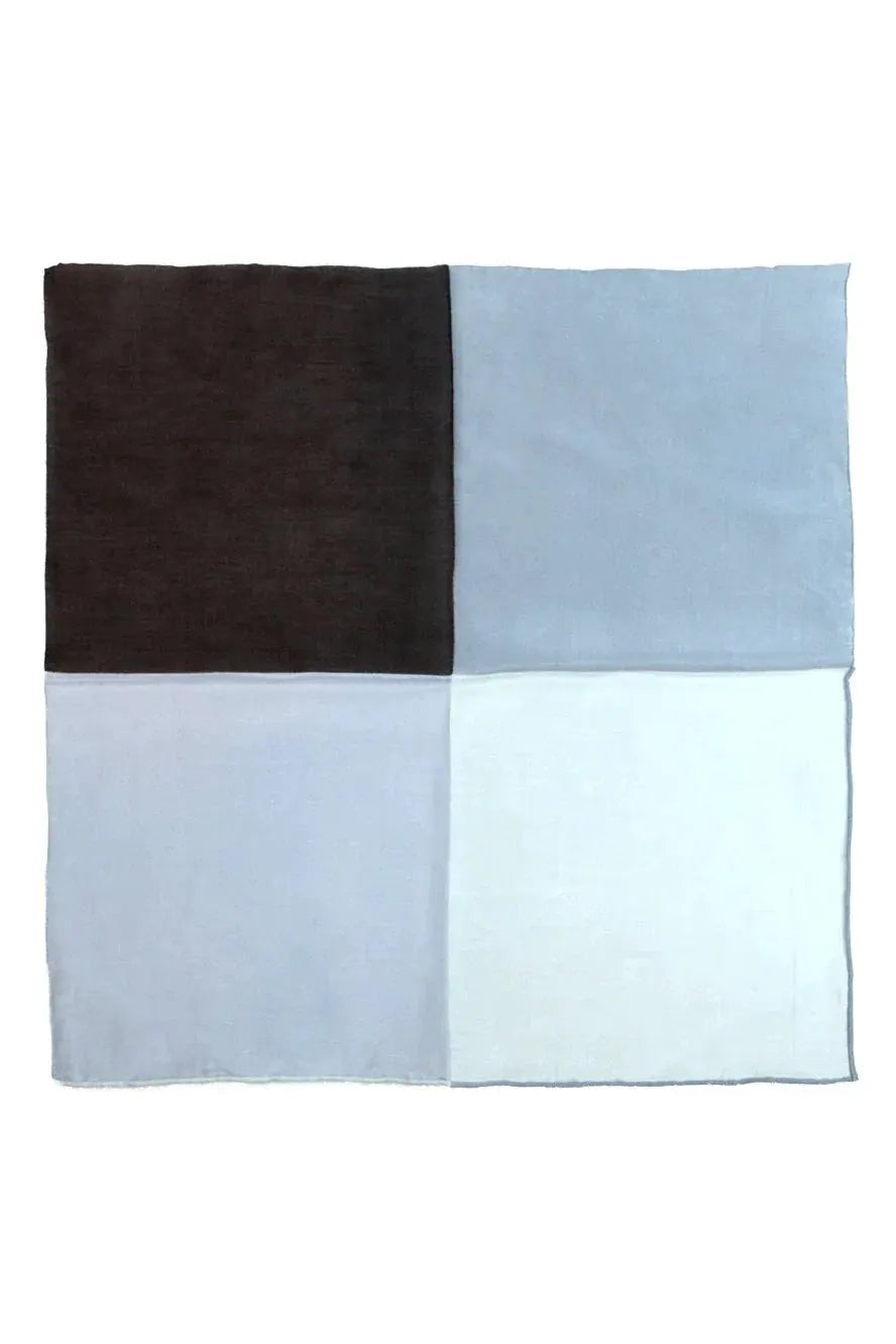 Silk & Cotton Blend Quad Pocket Square by Tux-USA