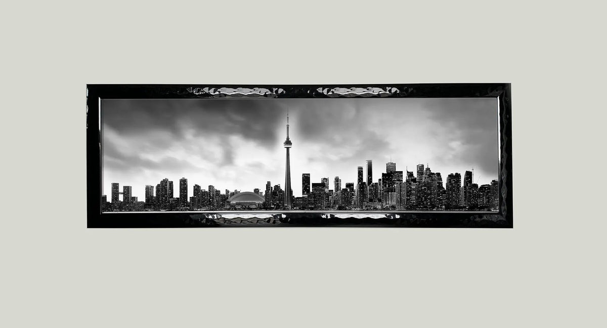 Toronto and CN tower in Black and White- Cities Skyline by Gtaart.ca