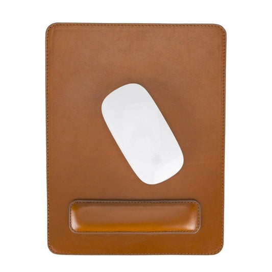 Boulder Full-Grain Leather Mouse Pad with Hand Support by TORONATA