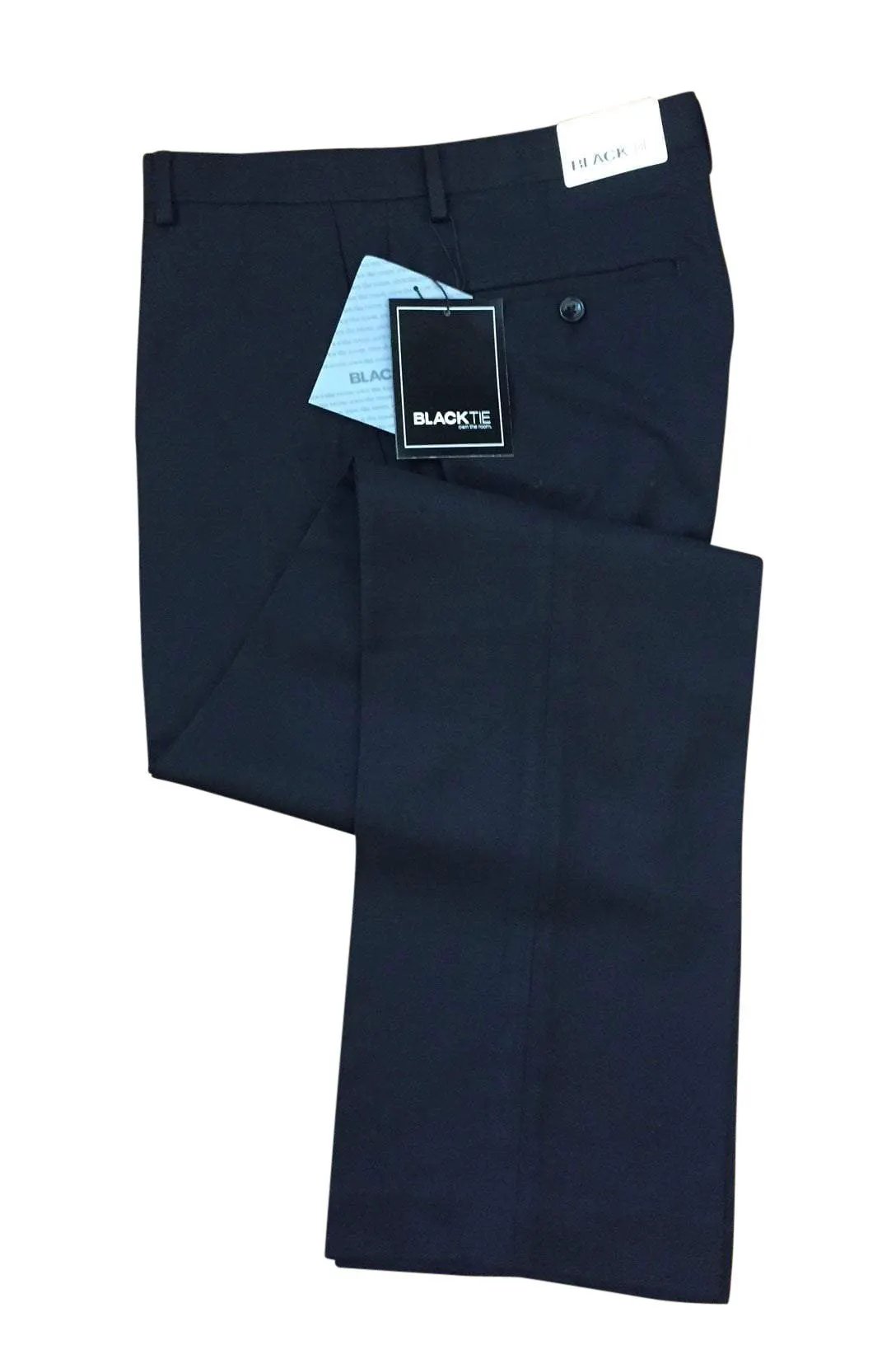 "Bradley" Black Luxury Wool Blend Suit Pants by Tux-USA