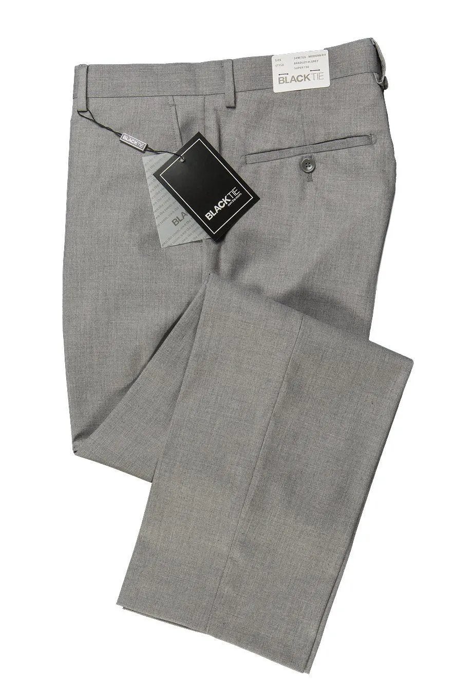 "Bradley" Heather Grey Luxury Wool Blend Suit Pants by Tux-USA