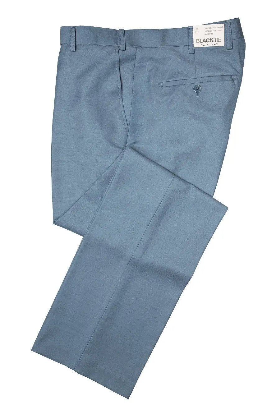 "Bradley" Light Blue Luxury Wool Blend Suit Pants by Tux-USA