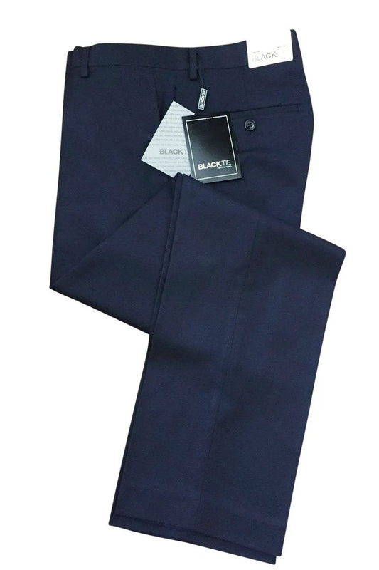 "Bradley" Midnight Navy Luxury Wool Blend Suit Pants - Unhemmed by Tux-USA
