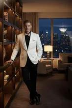 Dinner Jacket Shawl Lapels Performance Stretch Blend Light Ivory by Tux-USA