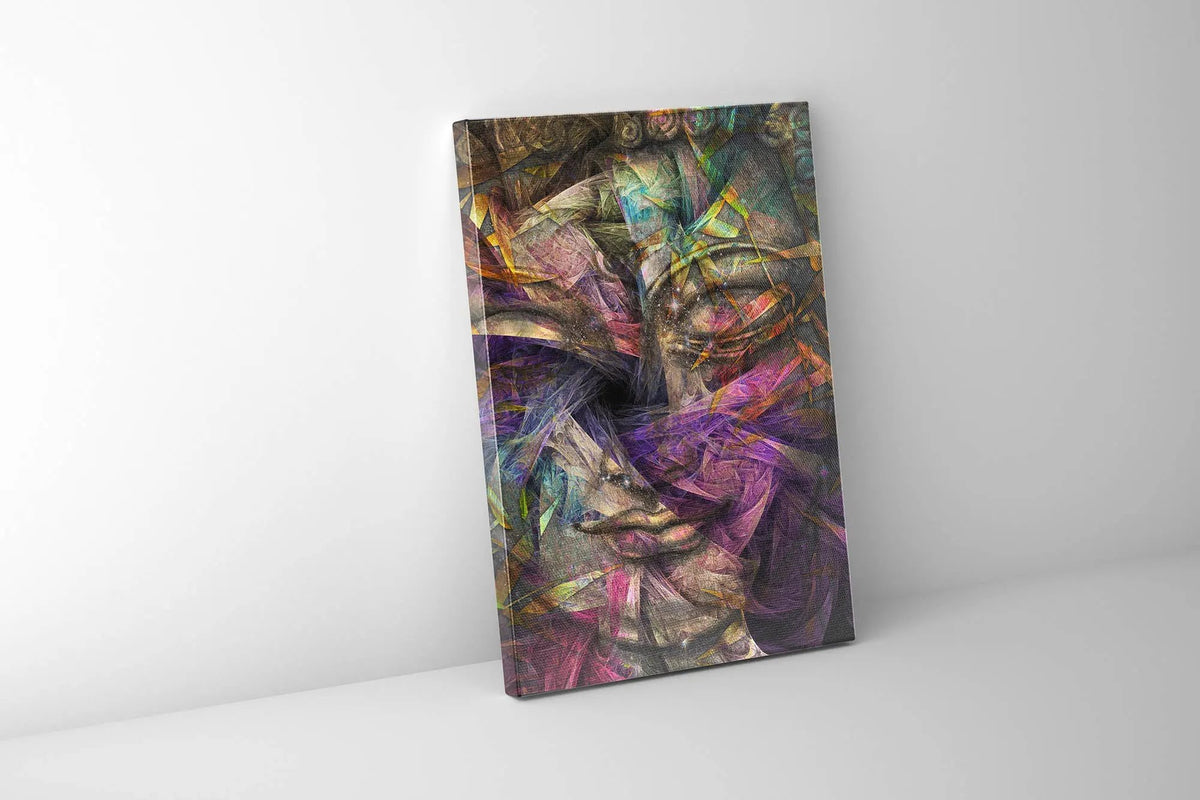 Dimensional Buddha -Fine Art Canvas- RGB varnish by Gtaart.ca