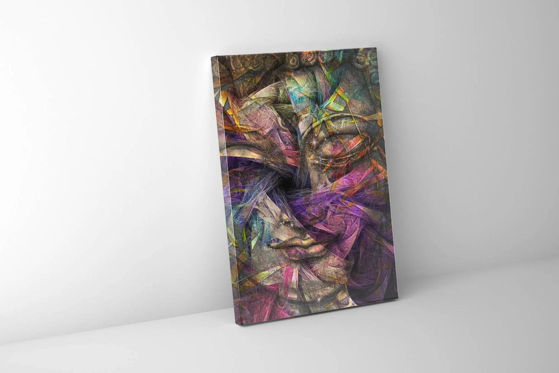 Dimensional Buddha -Fine Art Canvas- RGB varnish by Gtaart.ca